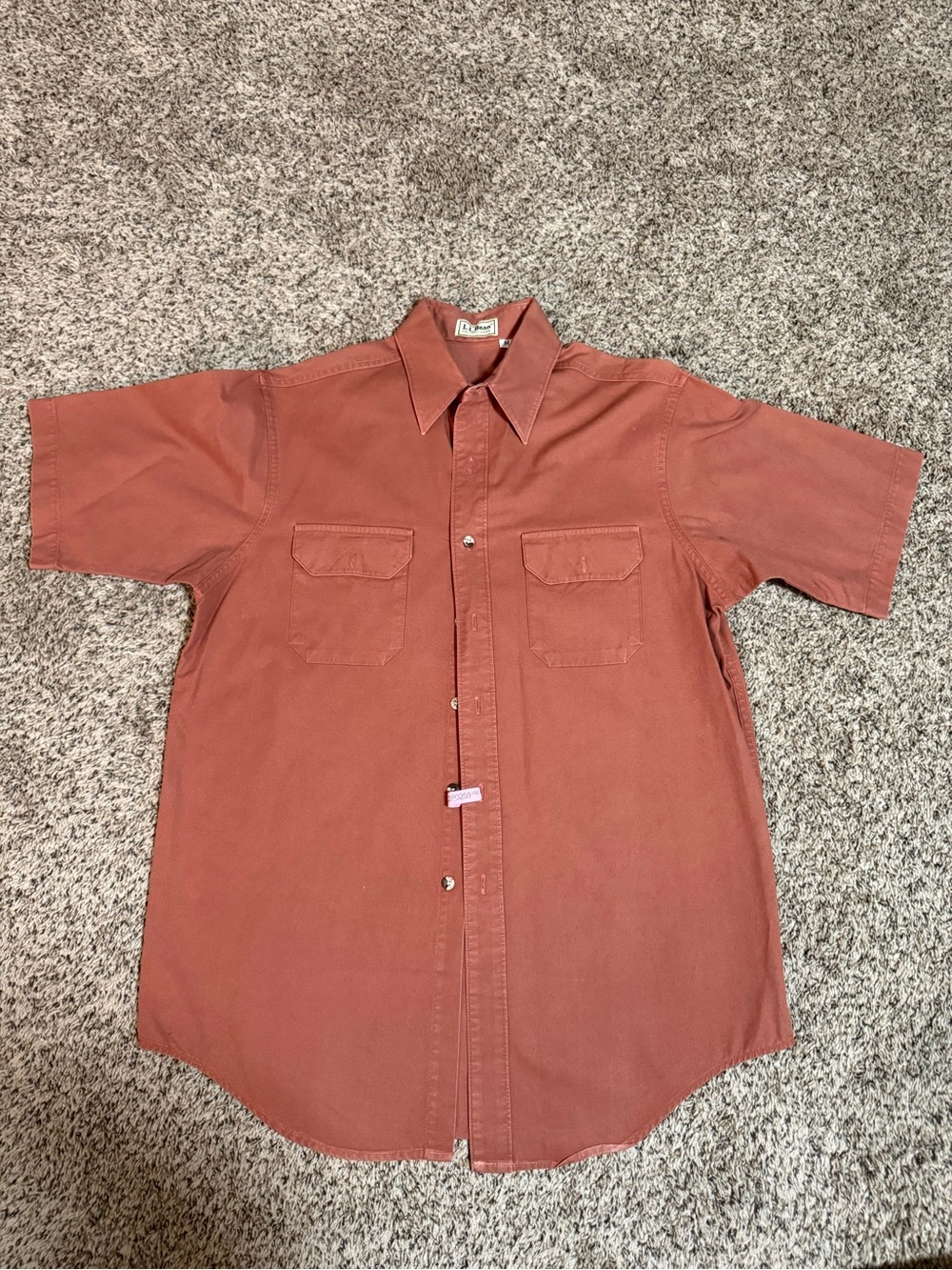 L.L. Bean Men's Short-Sleeve Button-Down Shirt - Rust